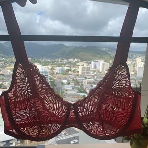 Red lace bra by wolford